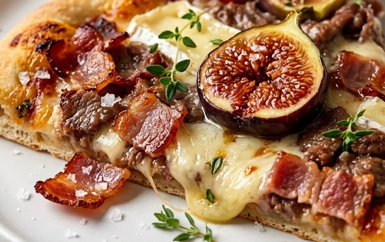 Beef Bacon Fig Pizza