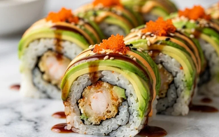 Recette Dragon Rolls : Voyage Épicé et Croquant