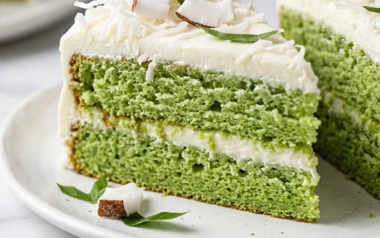 Pandan Coconut Cake