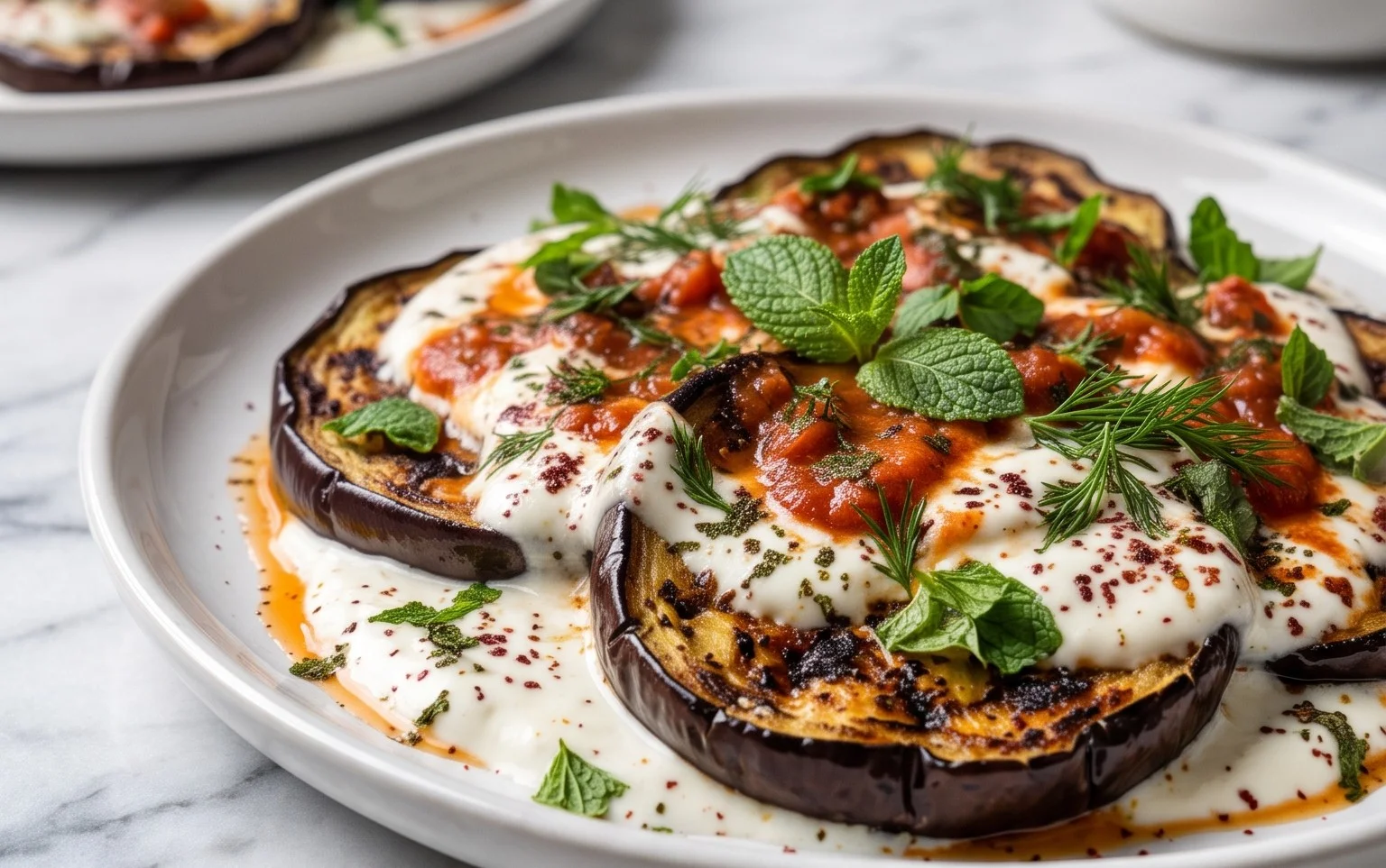 Borani aubergines: Recette persane crémeuse et parfumée