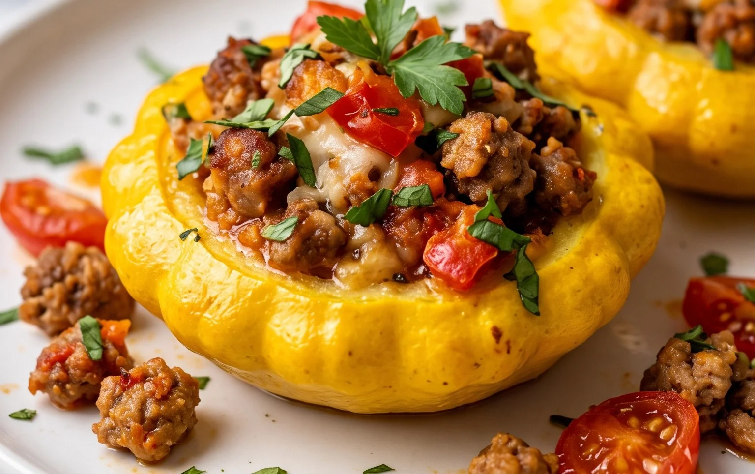 Italian Stuffed Patty Pan Squash