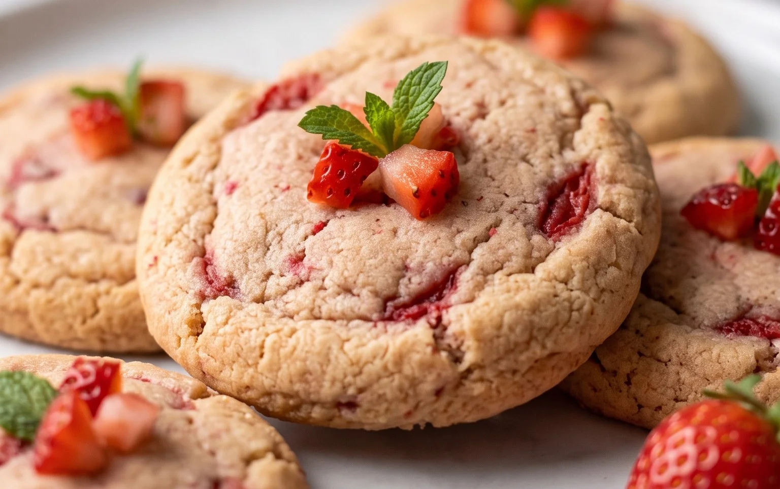 Strawberry Sugar Cookies (vegan)