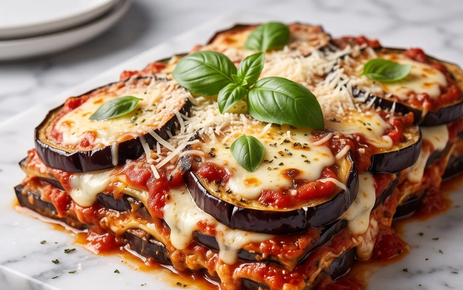 Parmigiana Aubergines Légère : délice méditerranéen