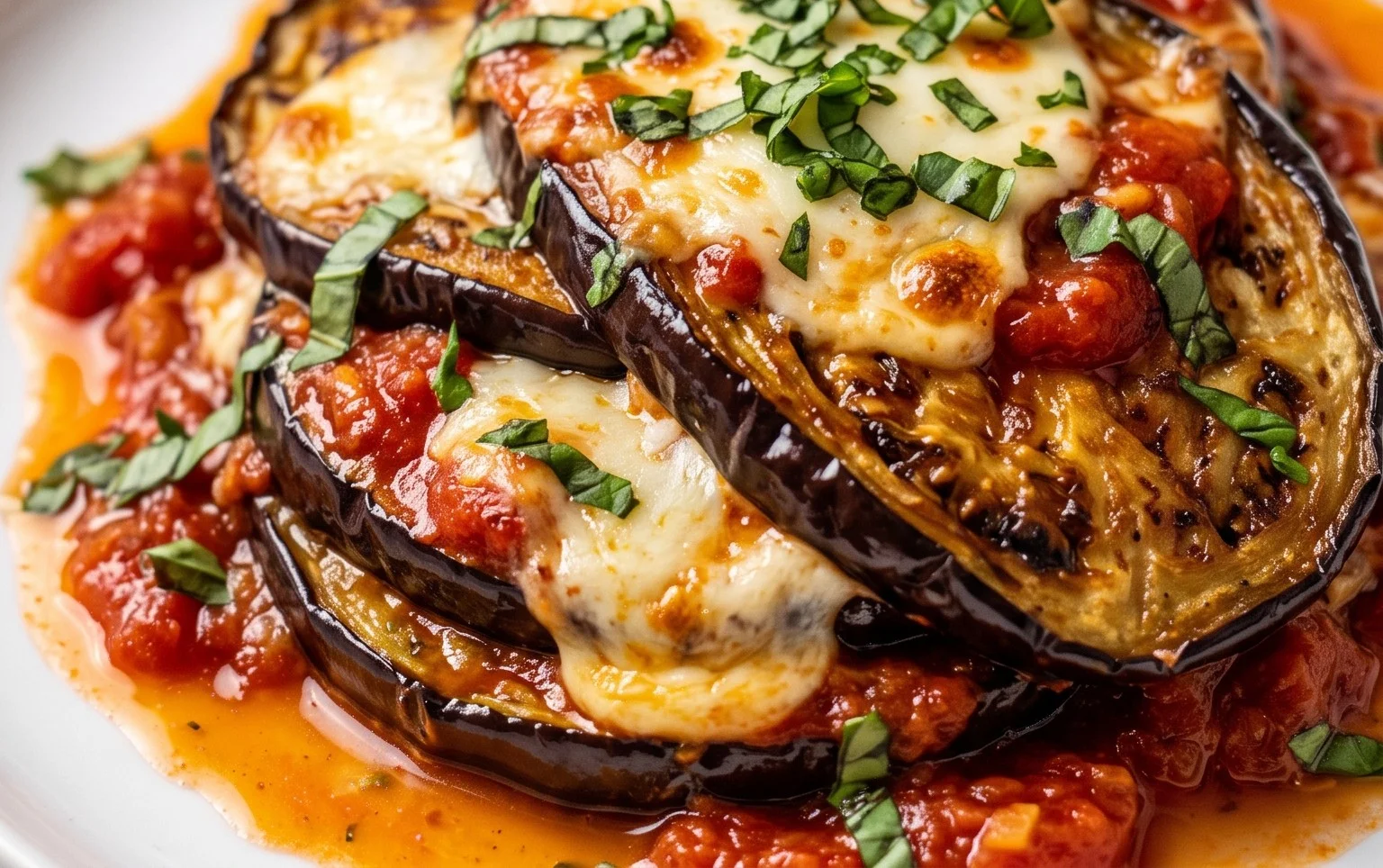 Eggplant Parmigiana (No Frying Required!)